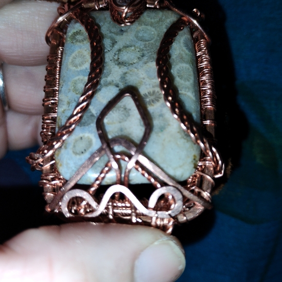 Coral Fossil Jasper Necklace - Picture 8 of 11